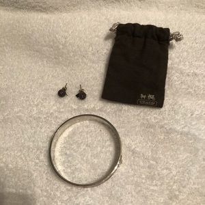Coach brand bracelet and earrings